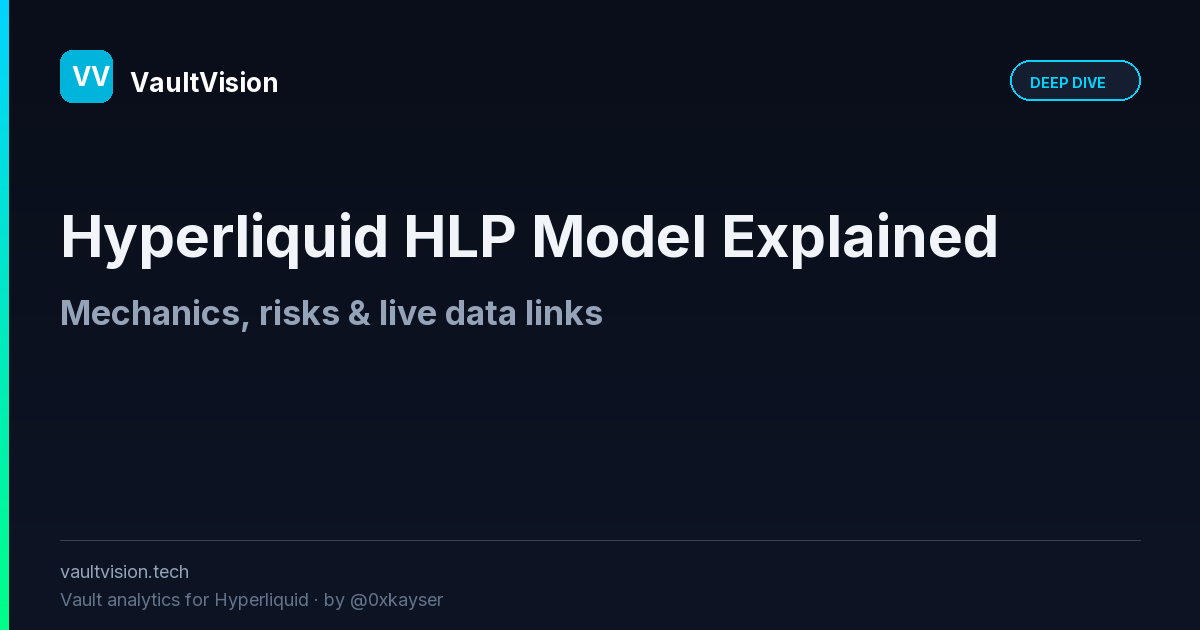 Hyperliquid HLP Model Explained: How the Vault Works | VaultVision